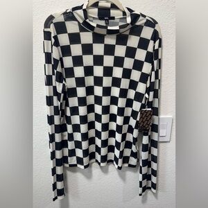Vans Black and White Checkered Women's Top